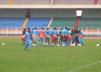 Leopards de la RDC entrainement