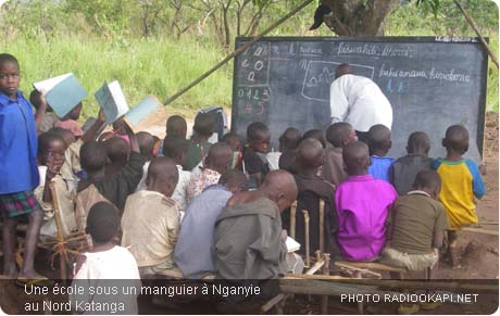 Une école à Nganyie au Nord Katanga