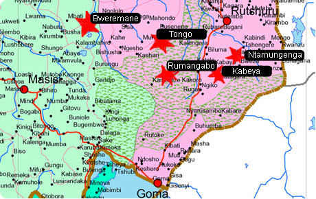 Les fronts des derniers affrontements