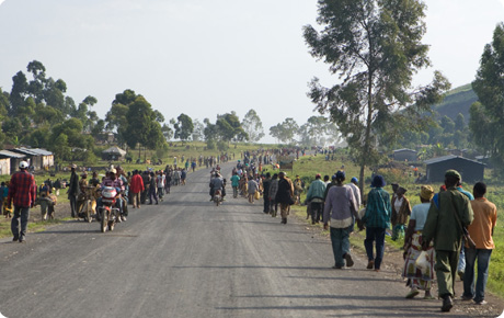 Mouvements des populations à Goma