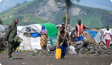Dans le camp des déplacés de Kibati