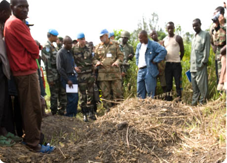 Fosse commune à Kiwanja