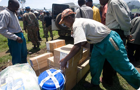 assistance humanitaire dans le camp de Ngungu