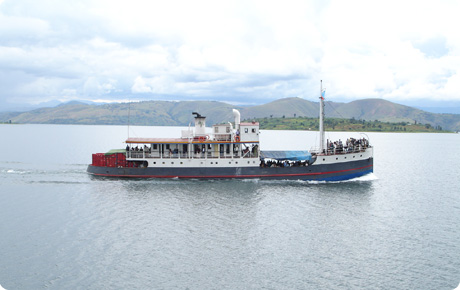 Un bateau sur le lac Kivu