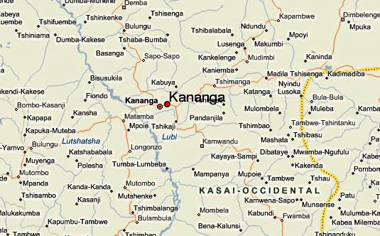 Les limites entre les deux Kasaï