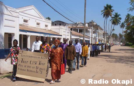 Marche de colère des enseignants à kalemie